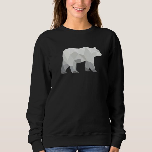 Cute Polar Bear Geometric Abstract Wildlife Animal Trui (Voorkant)