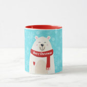 Cute Polar Bear Holiday Art Personal Mug Cup Mok (Midden)