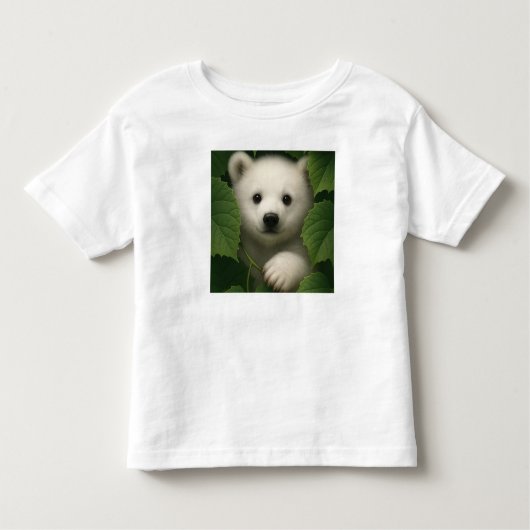 “Cute Polar Bear Kids T-Shirt – Winter Animal Tee (Voorkant)