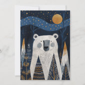 Cute Polar Bear Nordic Winter Merry Christmas  Feestdagenkaart (Voorkant)