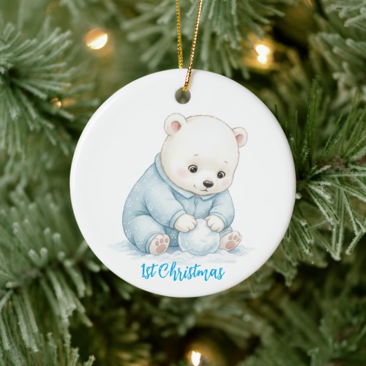 Cute Polar Bear Ornament (Boom)