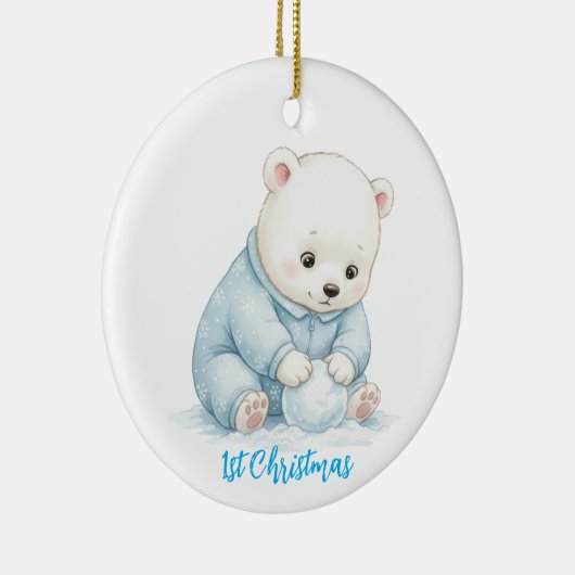 Cute Polar Bear Ornament (Rechts)