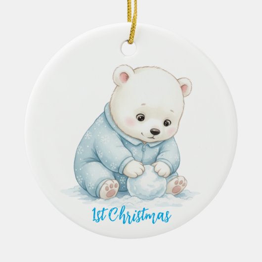 Cute Polar Bear Ornament (Voorkant)