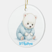 Cute Polar Bear Ornament (Links)