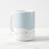 Cute Polar Bear 'tis the season Customizable Koffiemok (Voorkant links)