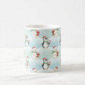 Cute Polar Bears & Penguins Christmas Pattern Mug Koffiemok (Center)
