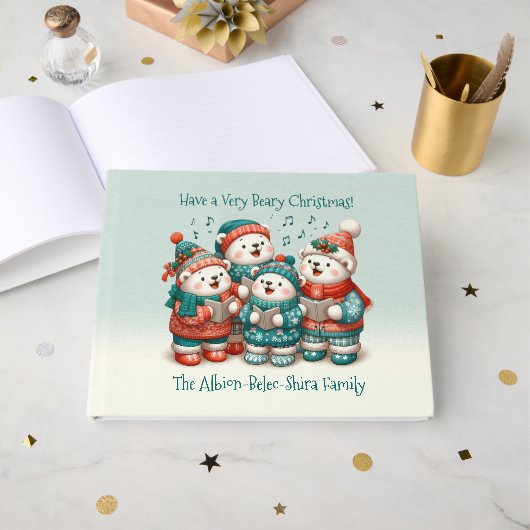 Cute Polar Bears Sing Have a Very Beary Christmas! Gastenboek (Voorkant open)
