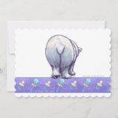 Cute Polar Beer Baby shower Kaart (Achterkant)