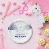 Cute Polar Beer Baby shower Papieren Bordje (Feest)