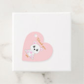 Cute polar beer bedankt u voor uw gouden en lichtr bedankjes labels (In situ)