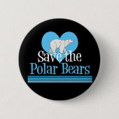 Cute Polar Beer Black Button (Voorkant)