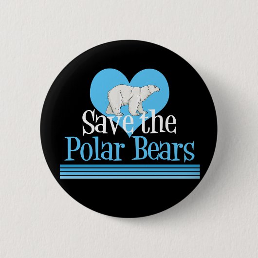 Cute Polar Beer Black Button (Voorkant)