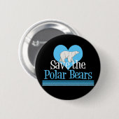 Cute Polar Beer Black Button (Voorkant /achterkant)