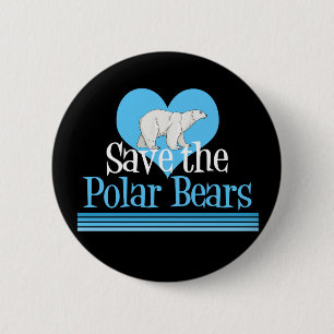 Cute Polar Beer Black Button