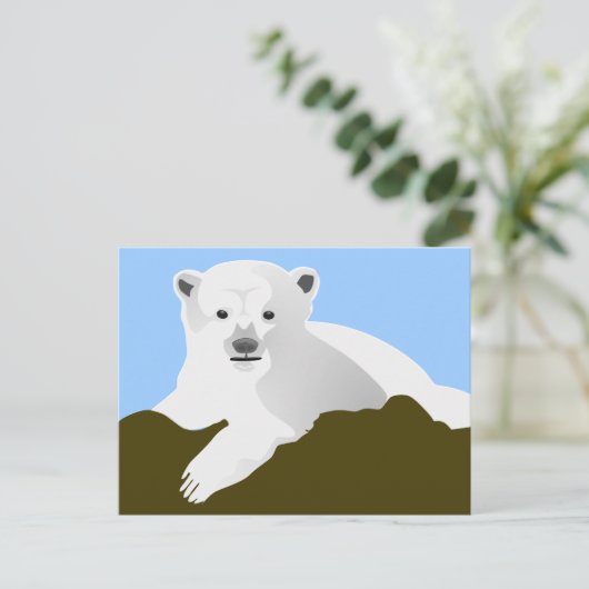 Cute Polar Beer Briefkaart (Staand voorkant)