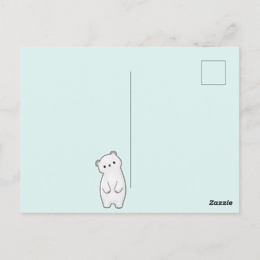 Cute Polar Beer Briefkaart (Achterkant)