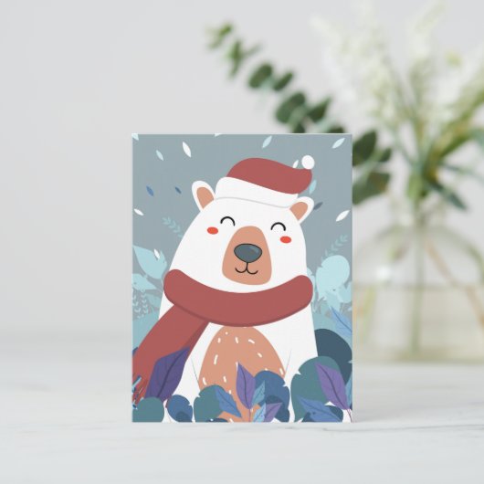Cute Polar Beer Calendar Briefkaart (Staand voorkant)