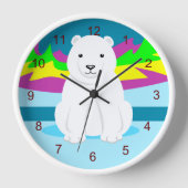 Cute Polar Beer Clock (Voorkant)