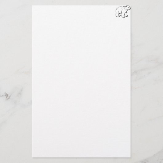 Cute Polar Beer Cub Briefpapier (Voorkant)