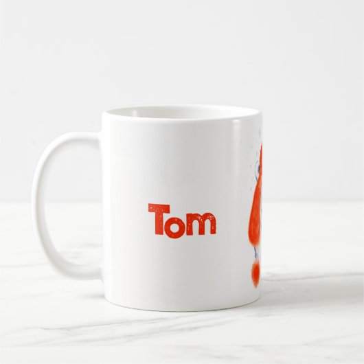 Cute Polar Beer Cub in Red Winter Pet Kerstmis Koffiemok (Links)