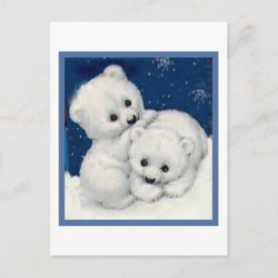 Cute Polar Beer Cubs Briefkaart