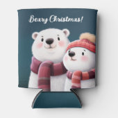 Cute Polar Beer Cubs die handschoenen dragen Blikjeskoeler (Voorkant)