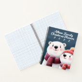 Cute Polar Beer Cubs die handschoenen dragen Notitieboek (Binnen)