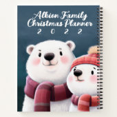 Cute Polar Beer Cubs die handschoenen dragen Notitieboek (Achterkant)