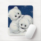 Cute Polar Beer Cubs Muismat (Met muis)