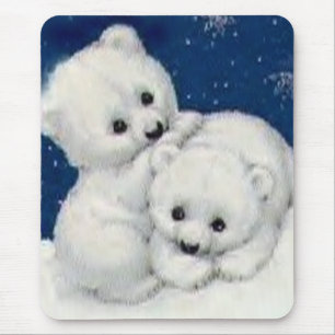 Cute Polar Beer Cubs Muismat