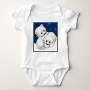 Cute Polar Beer Cubs Romper