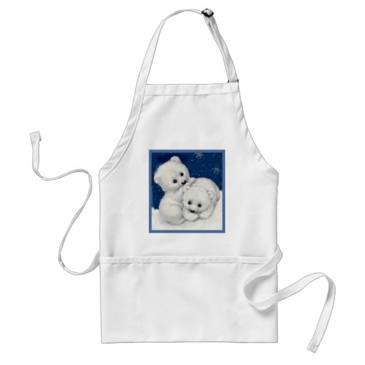 Cute Polar Beer Cubs Standaard Schort (Voorkant)