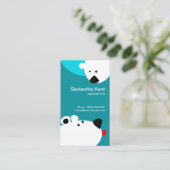 Cute Polar Beer die uit Tongue Babysit tikt Visitekaartje (Staand voorkant)