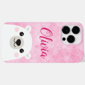 Cute polar beer douanenaam roze Case-Mate iPhone case (Achterkant (horizontaal))