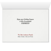 Cute Polar Beer en Gift Rabbit Kerstmis Kaart (Binenzijde Horizontaal (Onderkant))