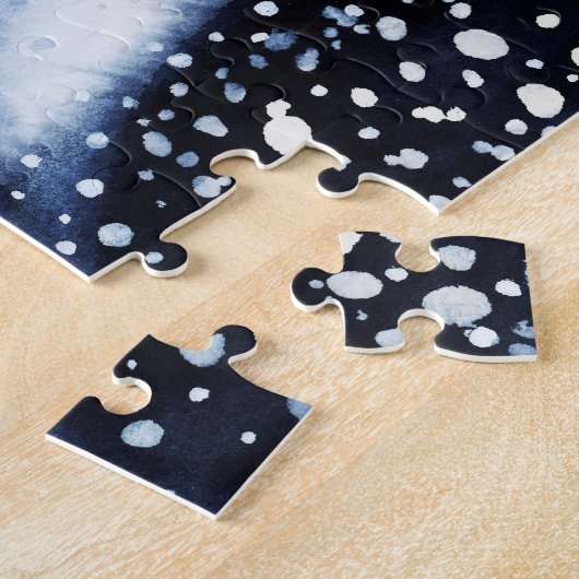 Cute Polar Beer Family Snowy Winter Kerstmis Legpuzzel (Zijkant)