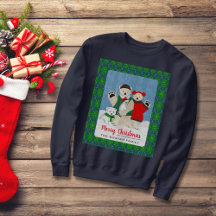 Cute Polar Beer Family Ugly KerstSweater