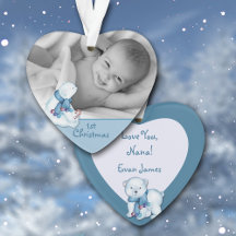 Cute Polar Beer First kerstfoto Template