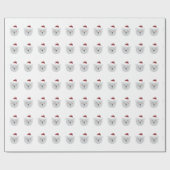 Cute Polar Beer Funny kerstwrapping Paper Cadeaupapier (Vlak)