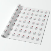 Cute Polar Beer Funny kerstwrapping Paper Cadeaupapier (Uitgerold)