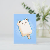 Cute Polar Beer Ice Cream Bar Briefkaart (Staand voorkant)
