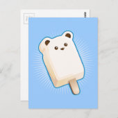 Cute Polar Beer Ice Cream Bar Briefkaart (Voorkant / Achterkant)