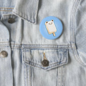 Cute Polar Beer Ice Cream Bar Ronde Button 5,7 Cm (In situ)