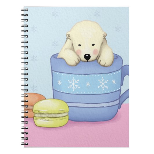 Cute Polar Beer Illustration Notitieboek (Voorkant)