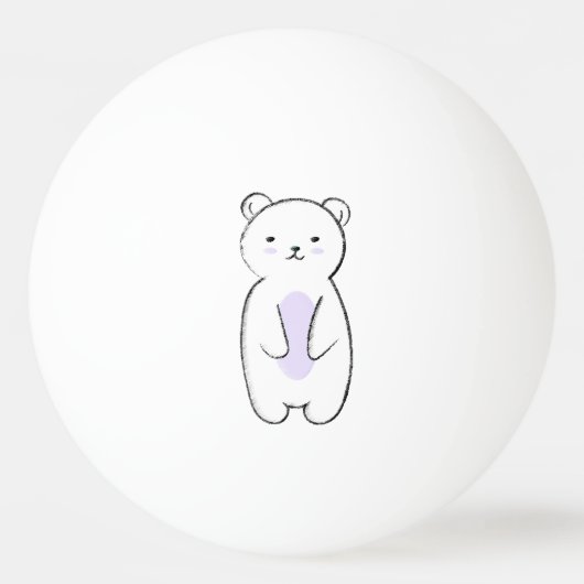 Cute Polar Beer Illustration Pingpongbal (Voorkant)