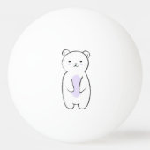Cute Polar Beer Illustration Pingpongbal (Achterkant)