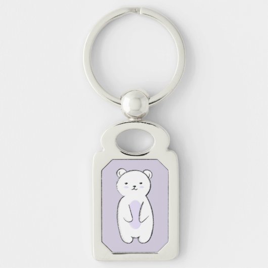 Cute Polar Beer Illustration Sleutelhanger (Voorkant)