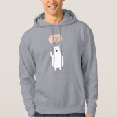 Cute Polar Beer in de sneeuw zegt Hallo Hoodie (Voorkant)