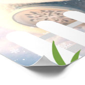 Cute Polar Beer in Sneeuwblauw Pet Scarf Custom Ar Poster (Hoek)