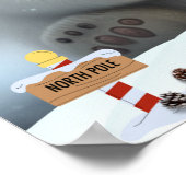 Cute Polar Beer in Sneeuwblauw Pet - Speciaal Kuns Poster (Hoek)